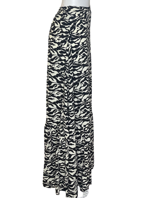 Falda Naf Naf Estilo A Animal Print Blanco- Talla S