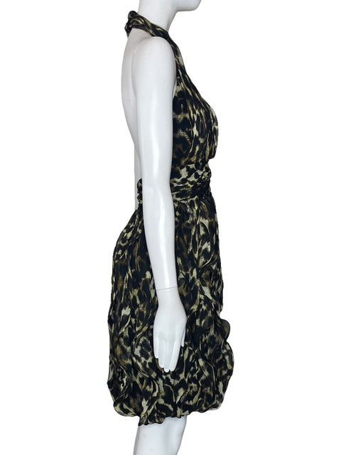 Vestido Calvin Klein Vuelo Animal Print Marron-Talla 10