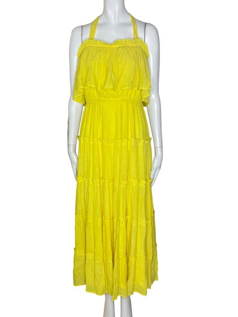 Vestido A. Calin Strapless Amarillo- Talla S