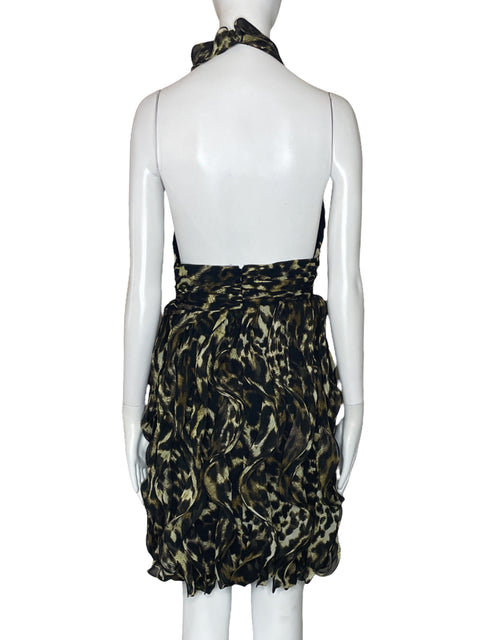 Vestido Calvin Klein Vuelo Animal Print Marron-Talla 10