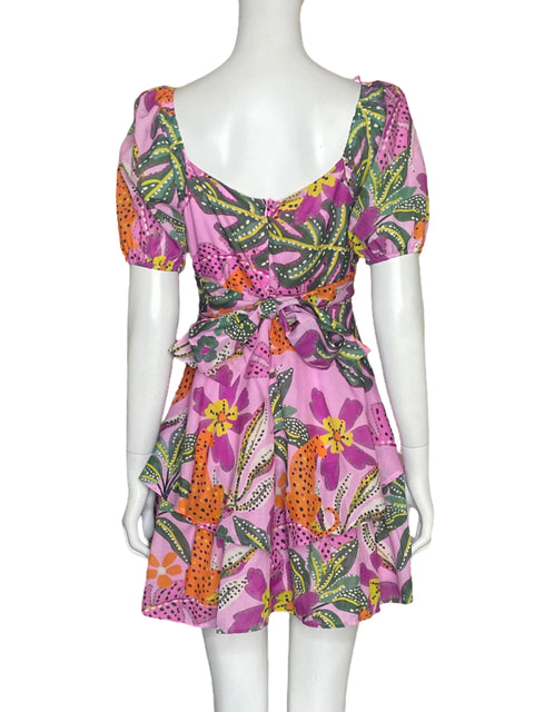 Vestido Crystal Sky Abullonado Rosado-Talla MM