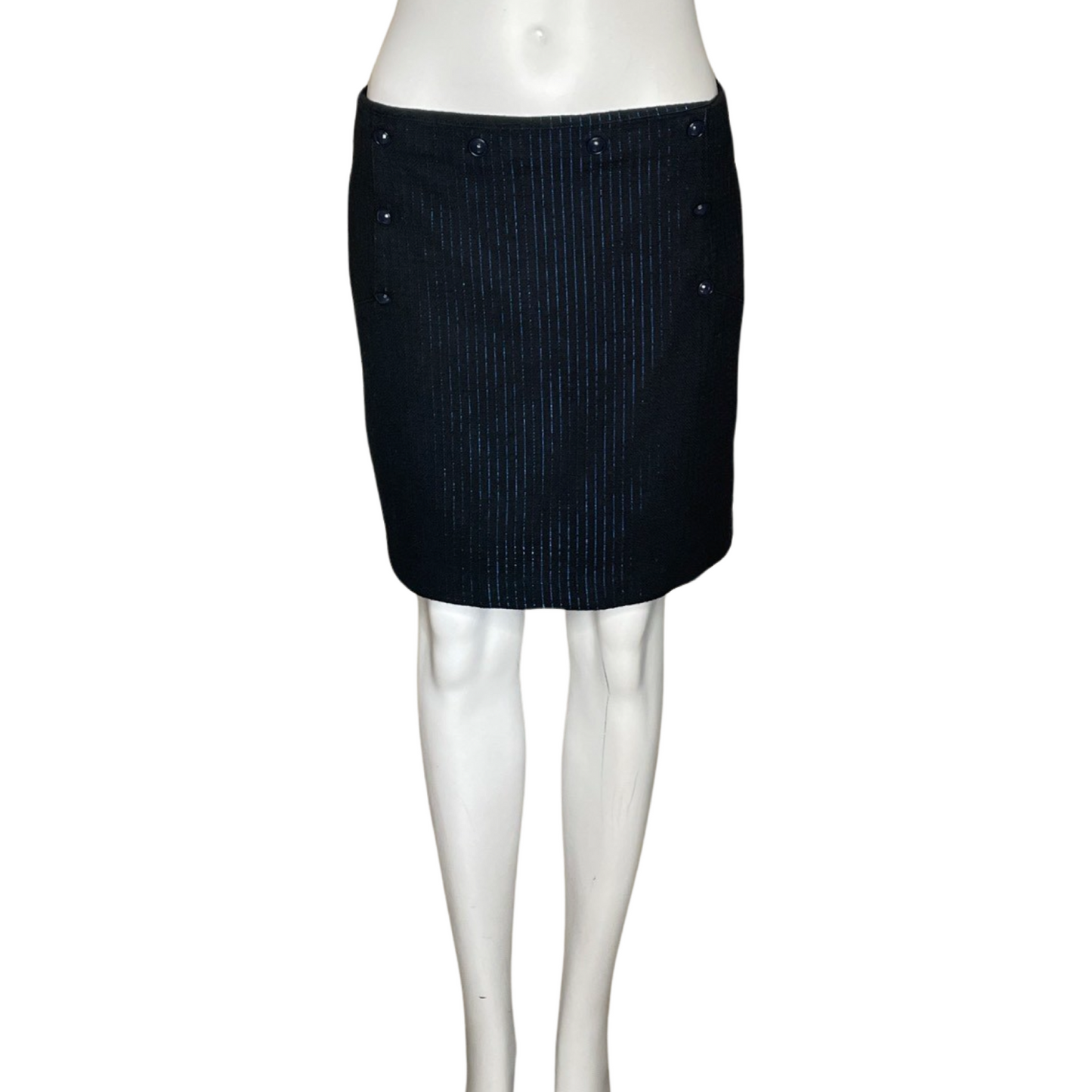 Falda TommyHilfiger Botones Metalizado Azul Navy
-Talla 4