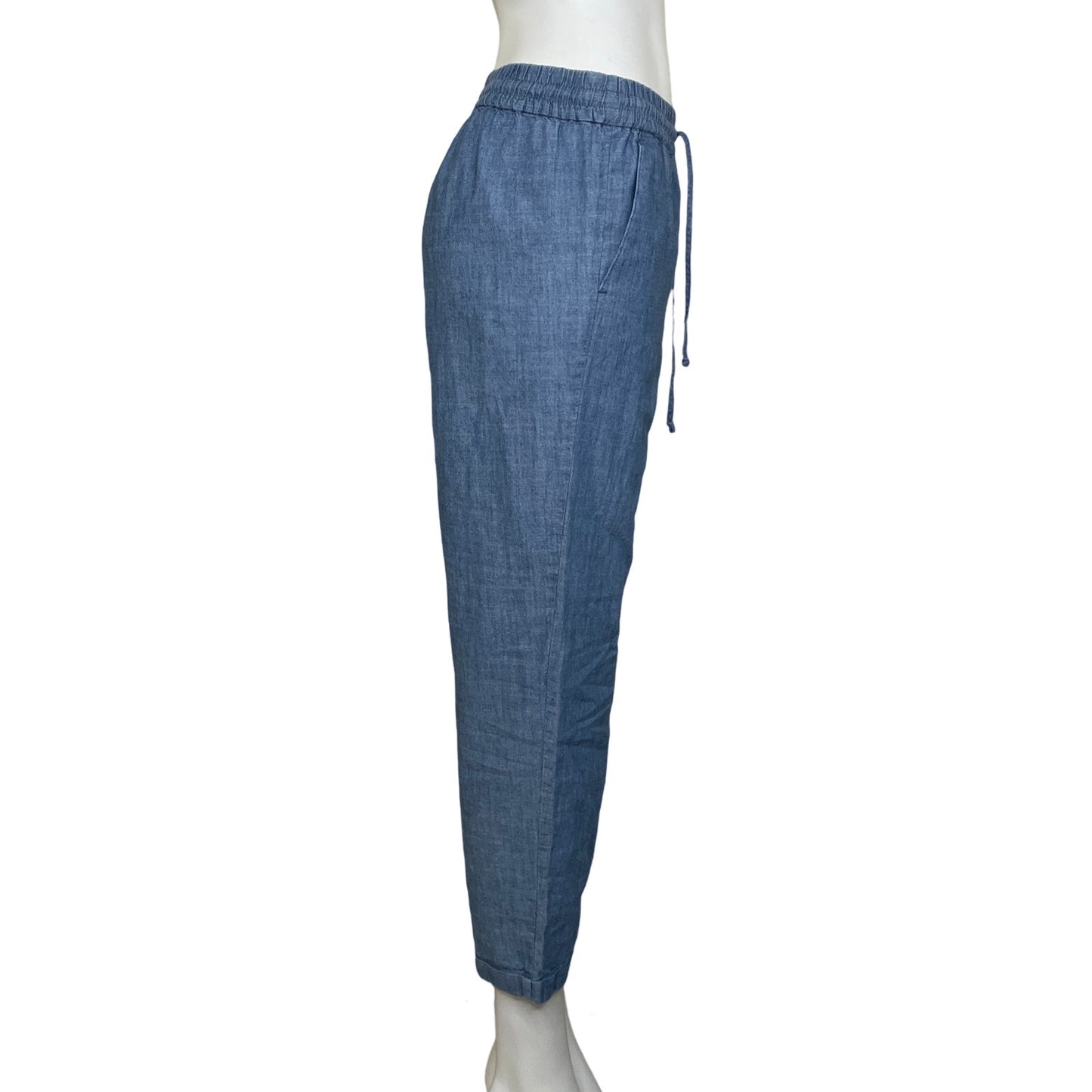 Pantalón J. Crew Denim Bolsillos Azul-Talla 2