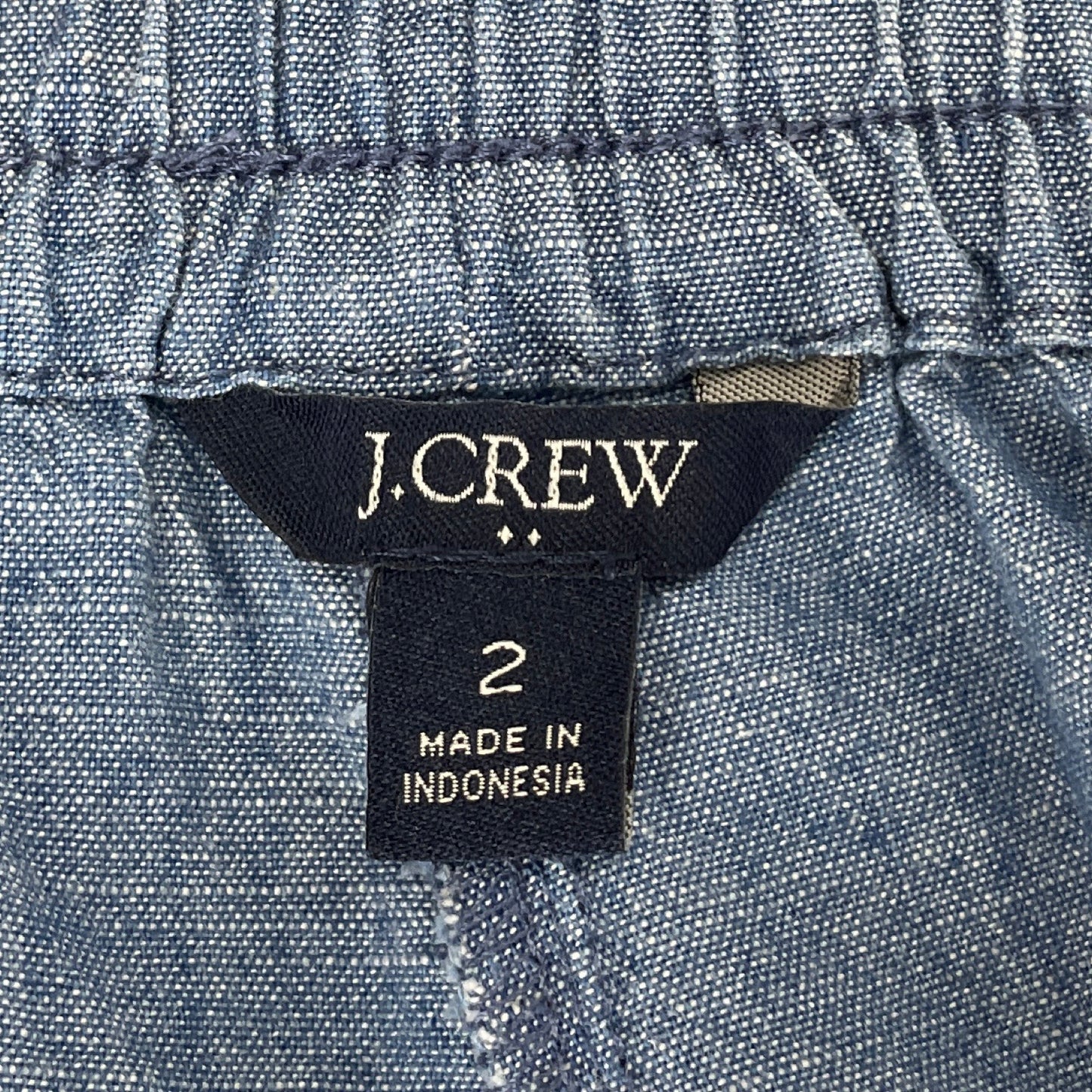 Pantalón J. Crew Denim Bolsillos Azul-Talla 2