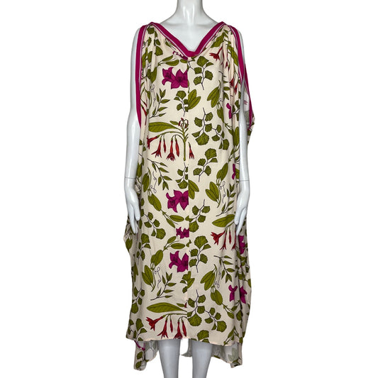 Vestido Andrea Otalora Hojas Beige - Talla L
