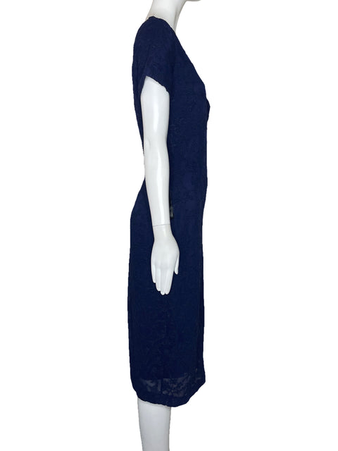 Vestido JS Collections Encaje Maxi Azul-Talla 6