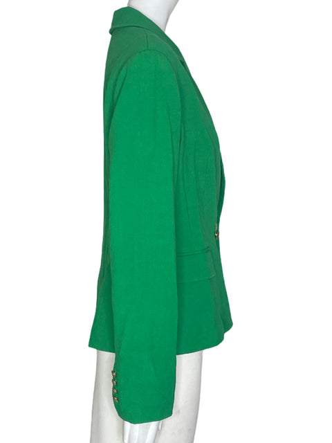 Blazer Studio F Manga Larga Botones Verde- Talla 8