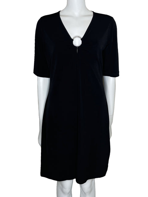 Vestido Michael Kors Mini Drapeado Negro-Talla L
