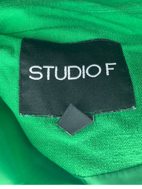 Blazer Studio F Manga Larga Botones Verde- Talla 8