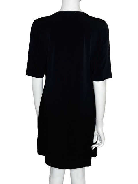 Vestido Michael Kors Mini Drapeado Negro-Talla L