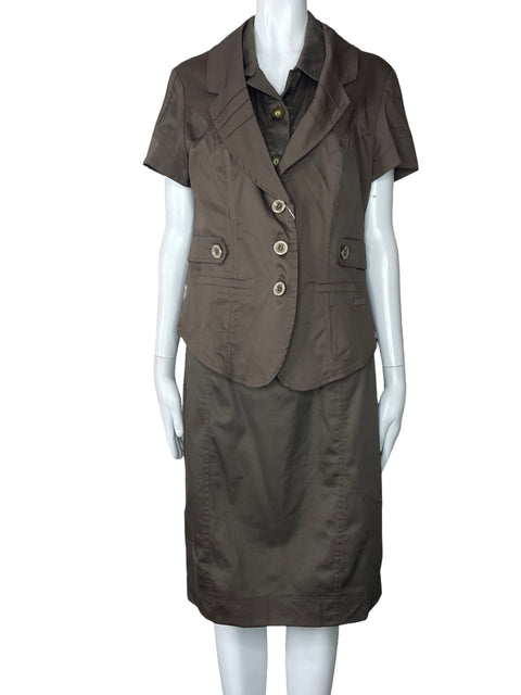 Vestido Cannella Botones Sin Mangas Gris-Talla 46
