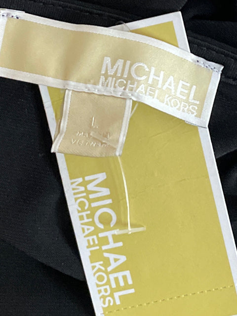 Vestido Michael Kors Mini Drapeado Negro-Talla L