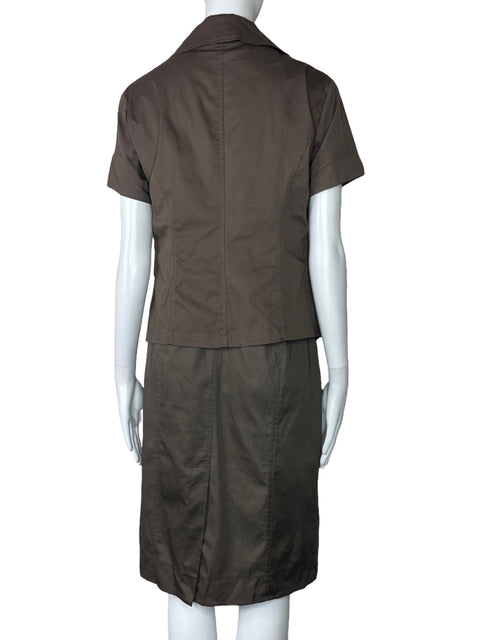 Vestido Cannella Botones Sin Mangas Gris-Talla 46