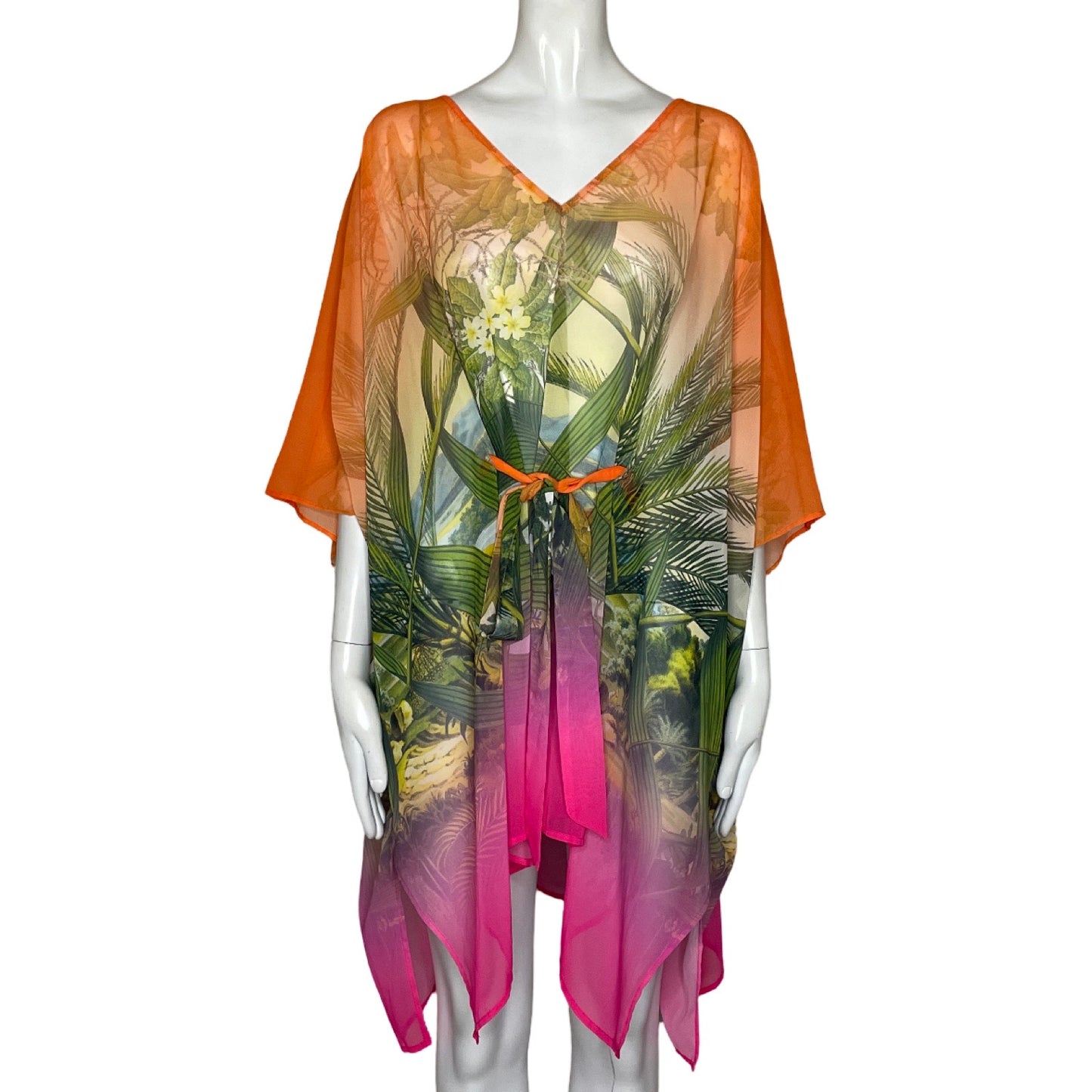 Salida de Baño Roberto Cavalli Hojas Naranja - Talla L