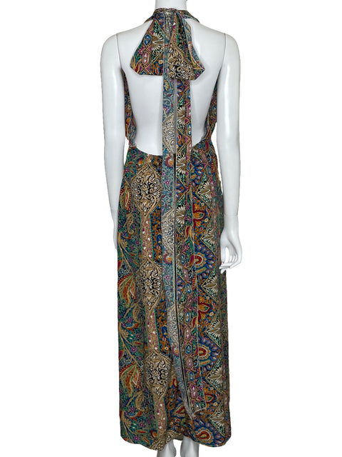 Vestido Tesoro TPS Open Back Maxi Azul-Talla U