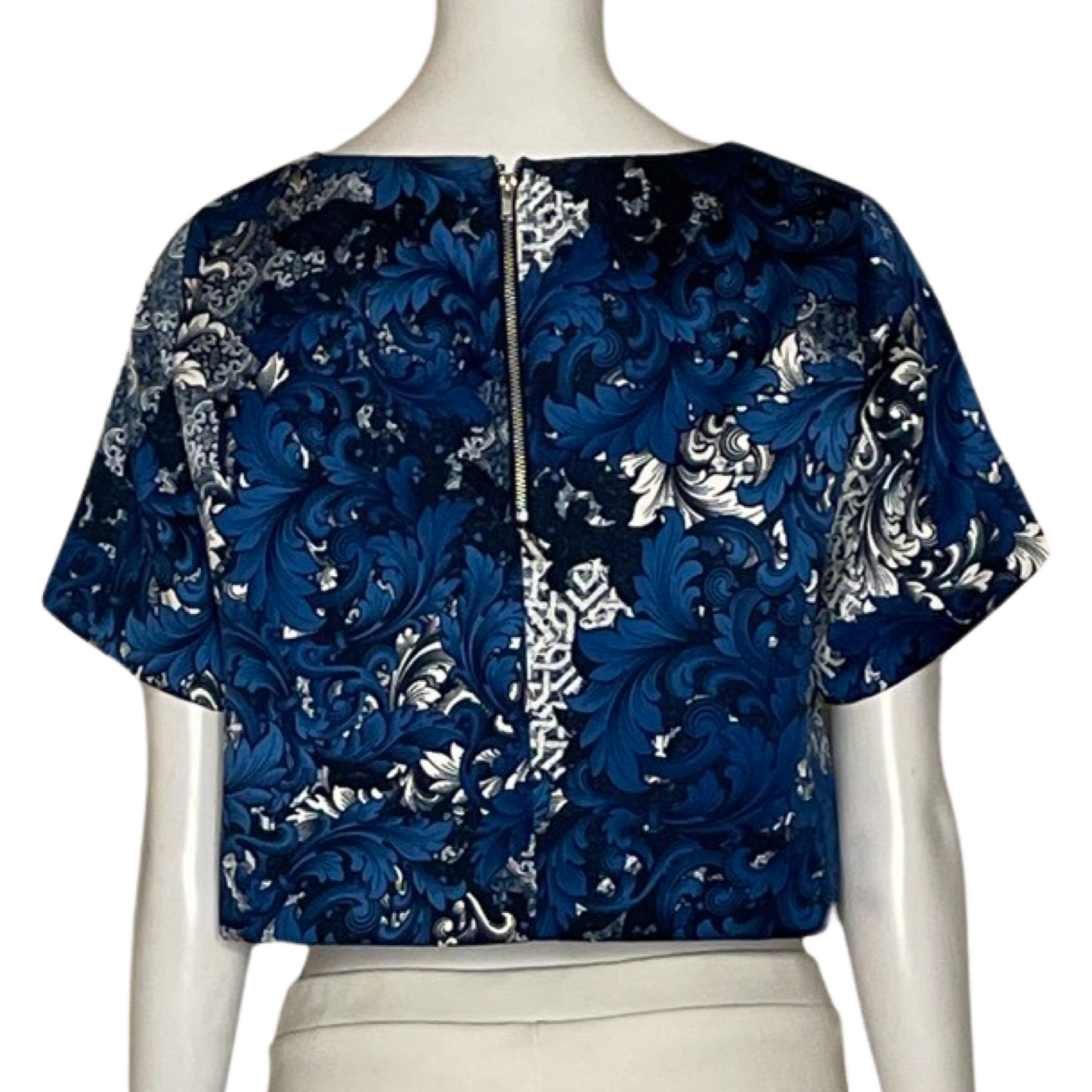 Top Via Vai Manga Corta Estampado Azul-Talla 8