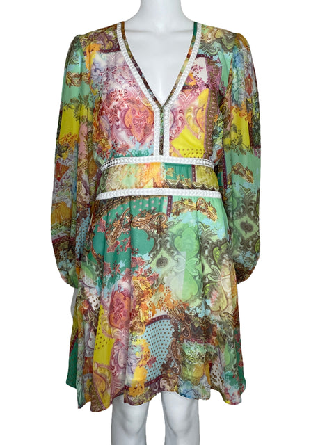 Vestido Tesoro TPS Mini Floral Verde-Talla L