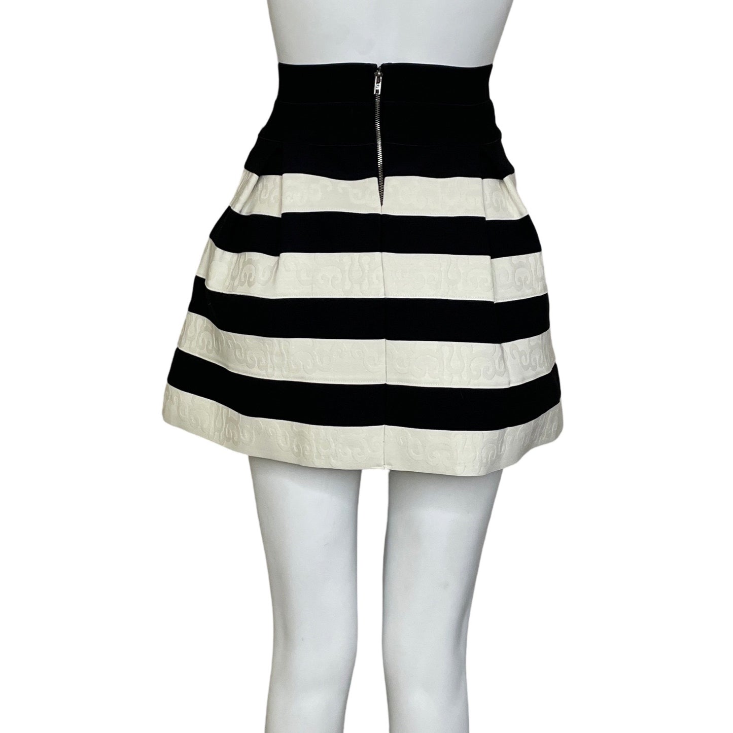 Falda Black Rayas Plisado Negro-Talla S