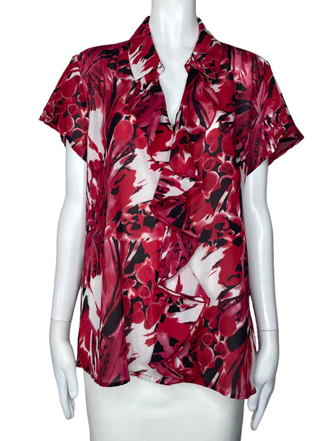 Blusa D.F.A. Vuelo Flores Rojo-Talla XL