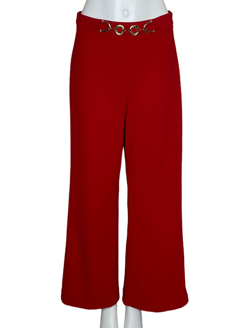 Pantalón Ela Straight Cadena Rojo-Talla 10