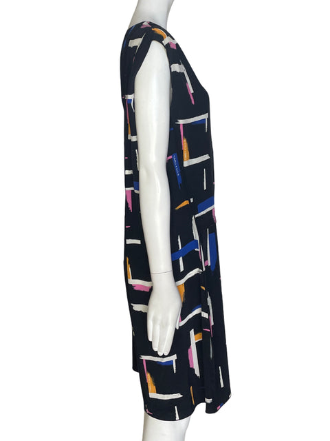 Vestido Bimba y Lola Sin Mangas Estampado Negro- Talla M