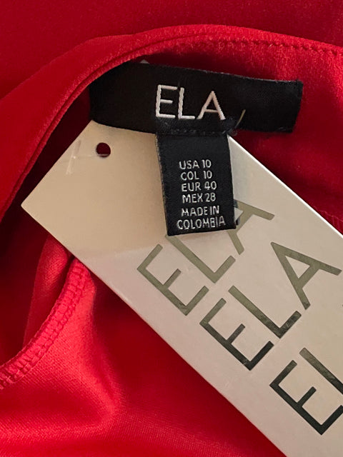 Pantalón Ela Straight Cadena Rojo-Talla 10