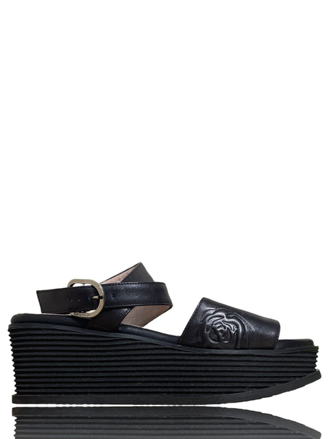 Calzado Taryn Rose Tiras Plataforma Negro-Talla 7