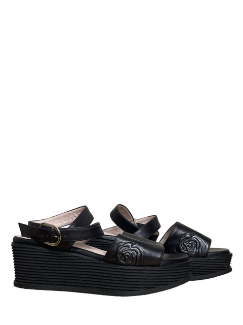 Calzado Taryn Rose Tiras Plataforma Negro-Talla 7