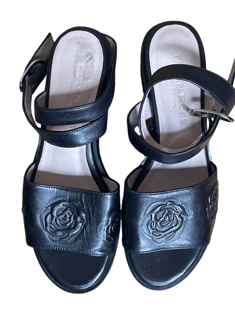Calzado Taryn Rose Tiras Plataforma Negro-Talla 7