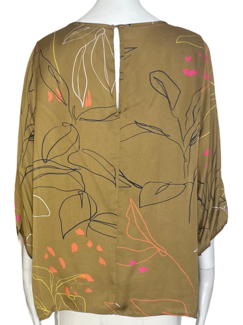 Blusa Limited Fluida Estampado Marrón- Talla S