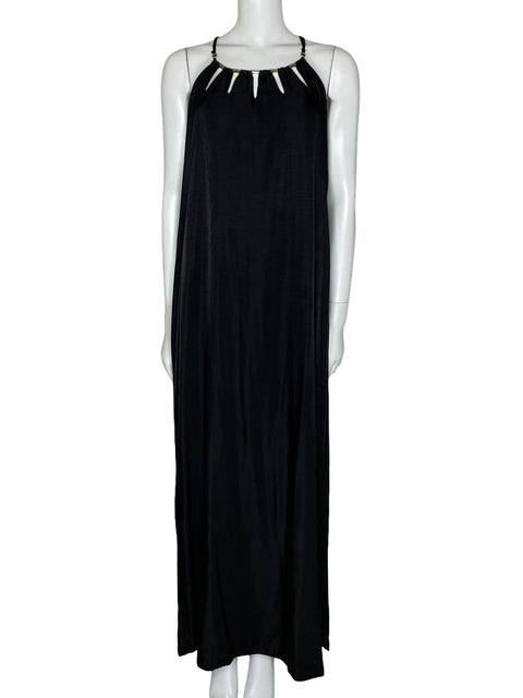 Vestido City Essential Maxi Fluido Negro-Talla P