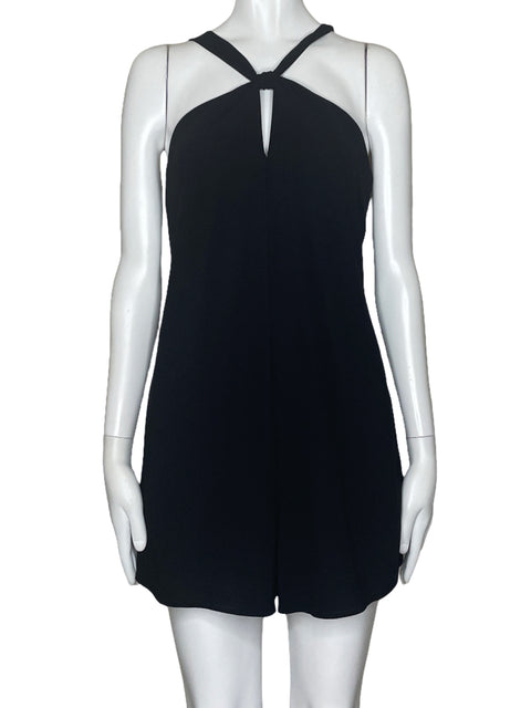 Romper Zara Tiras Bolsillo Negro-Talla S
