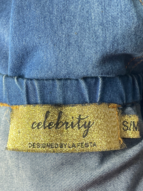 Vestido Celebrity Denim Botones Azul-Talla S