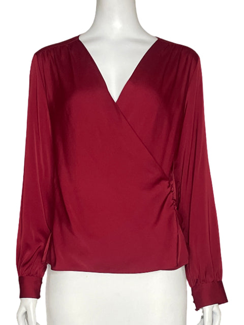 Blusa H&M Crossbody Rojo Vino-Talla 6