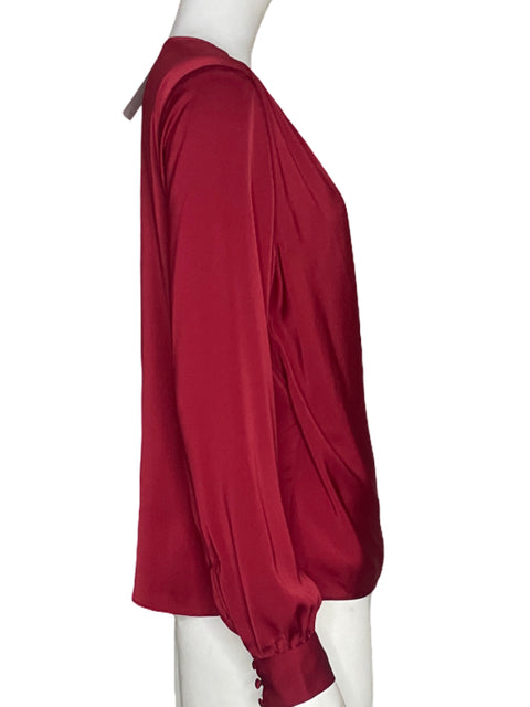 Blusa H&M Crossbody Rojo Vino-Talla 6