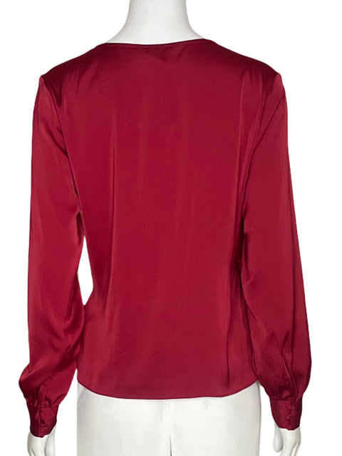 Blusa H&M Crossbody Rojo Vino-Talla 6