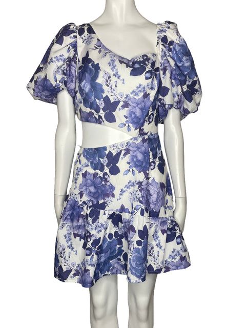 Vestido Sweet Lemon Mangas Puff Blanco-Talla S