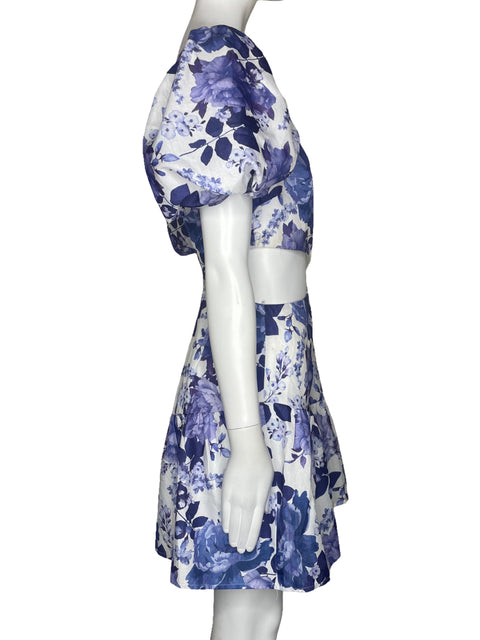 Vestido Sweet Lemon Mangas Puff Blanco-Talla S