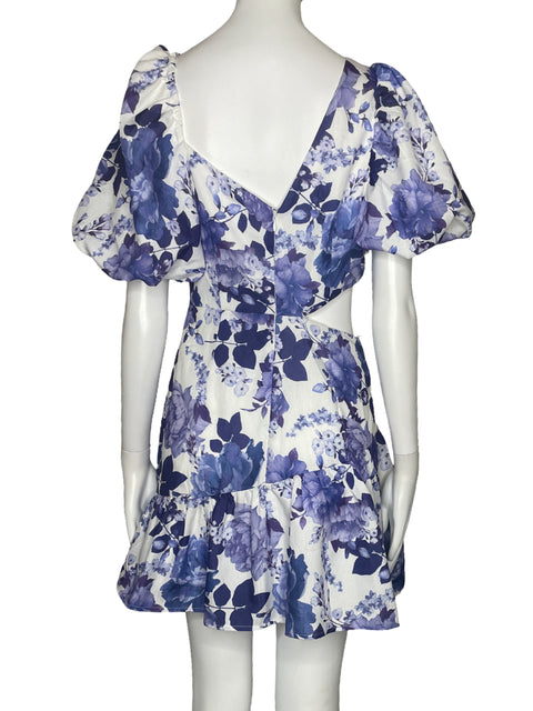 Vestido Sweet Lemon Mangas Puff Blanco-Talla S
