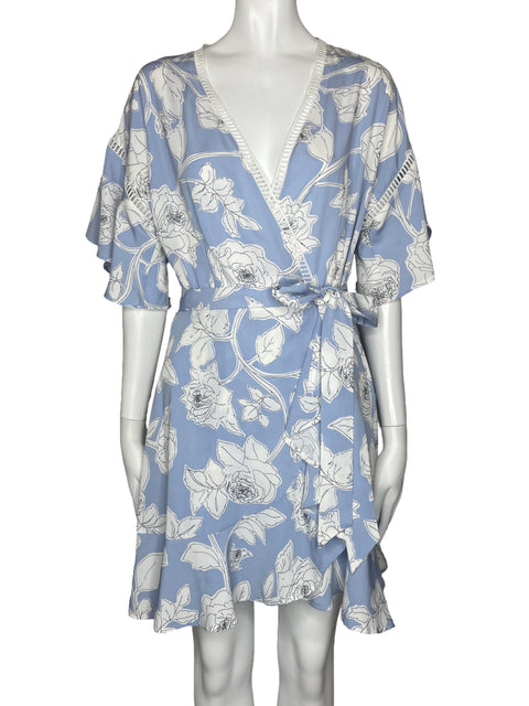 Vestido Moon River Cruzado Azul-Talla M
