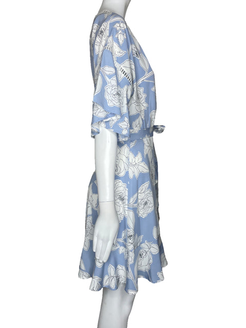 Vestido Moon River Cruzado Azul-Talla M