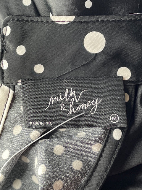Mono Milk & Honey Puntos Halter Negro-Talla M