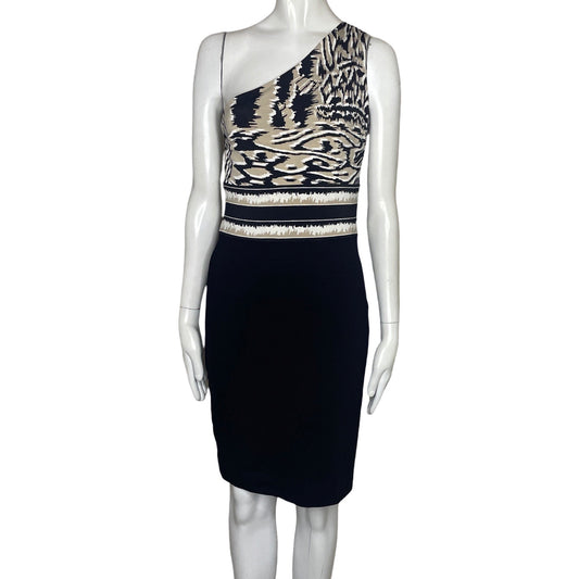 Vestido  BCBG Oneshoulder Negro-Talla XS