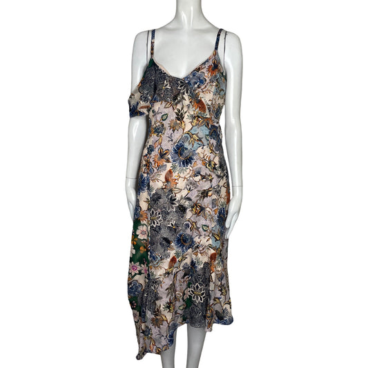Vestido Rachel Roy Tiras Floral Rosado-Talla 2