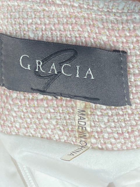 Falda Gracia Tweed Rosado-Talla M