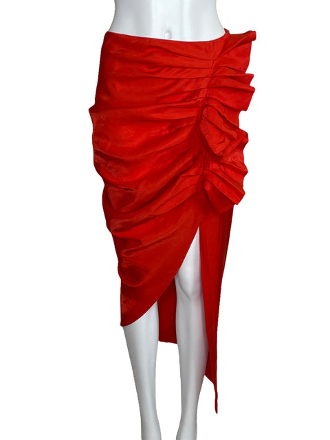 Falda Do+Be Drapeada Vuelos Naranja-Talla M