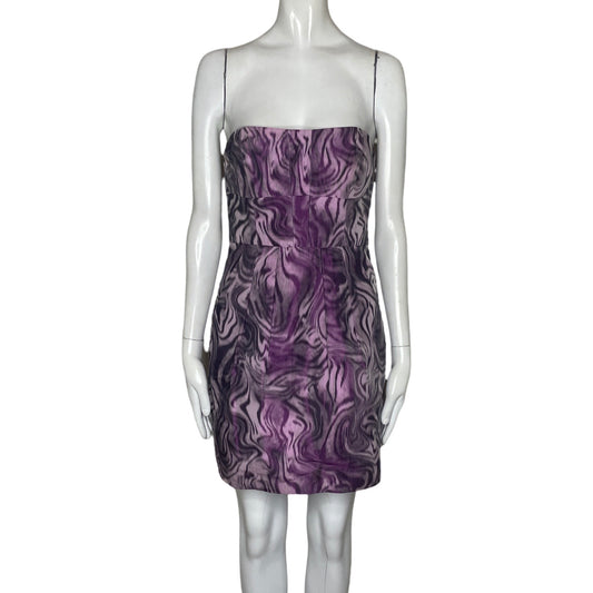 Vestido BCBG Strappless Morado-Talla 2