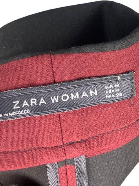 Falda Zara Mini Lineas Negro-Talla M