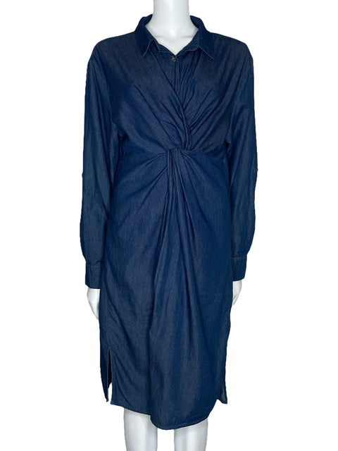Vestido Emma Denim Manga Larga Azul-Talla L