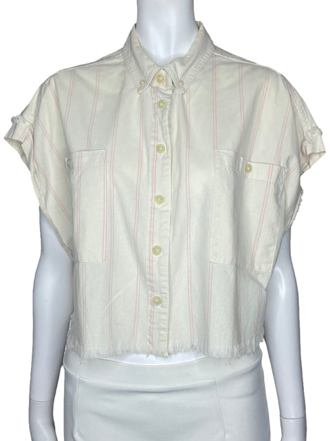 Camisa BDG Raya Bolsillo Blanco-Talla S